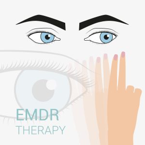 EMDR Explained: From Start to Finish in 8 Phases 5 Psychotherapy and psychology. Emdr therapy help with psychological problems. Sadness, longing, despondency, depression. Eye movement to the right and left