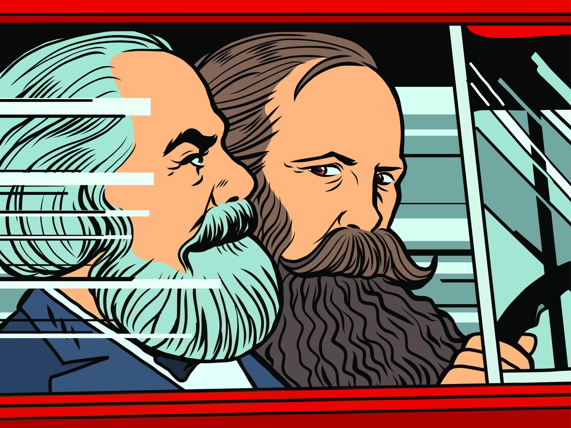 Karl-Marx-and-Friedrich-Engels Karl Marx and Friedrich Engels