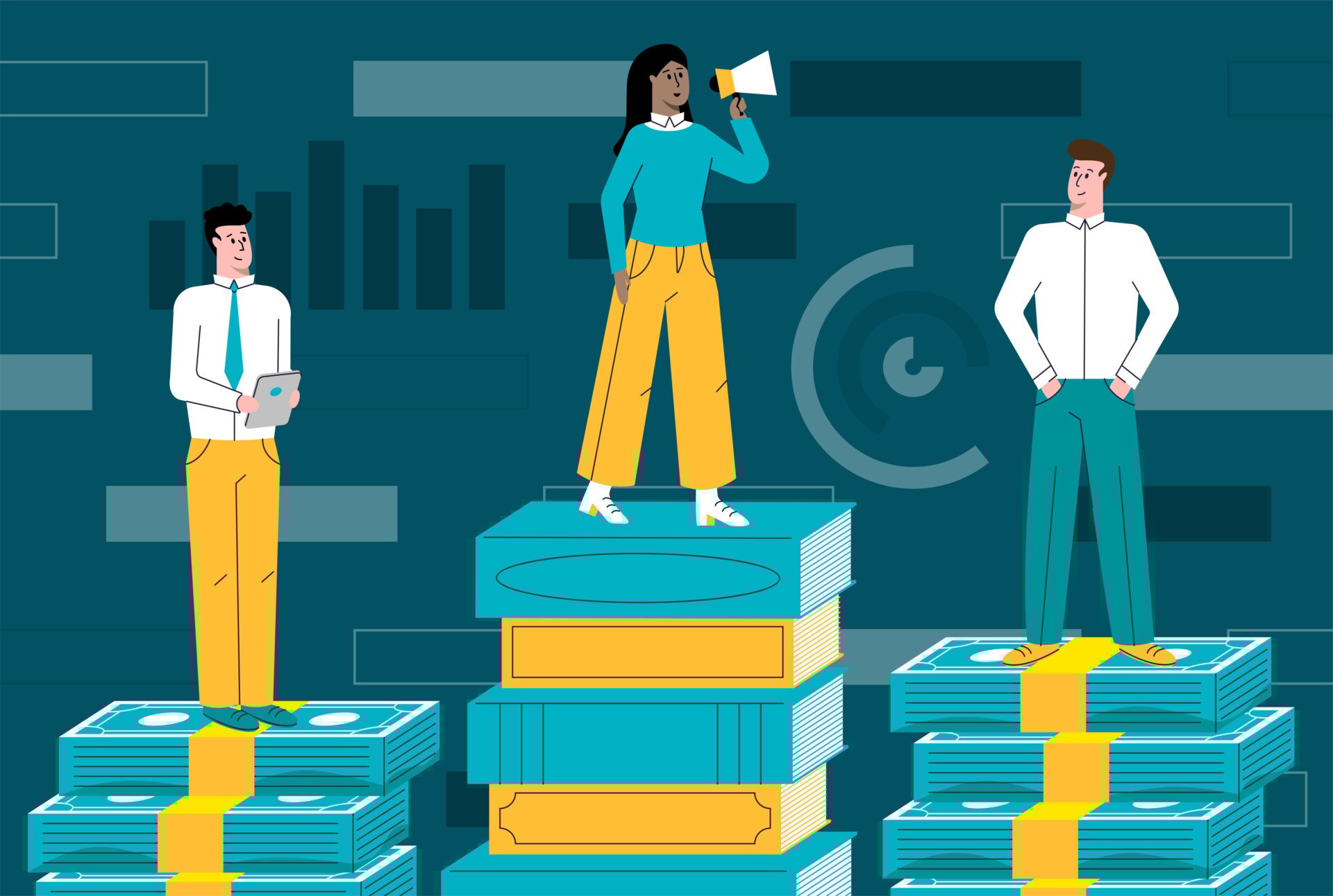 Understanding Meritocracy from a Sociological Perspective 1 This vector illustration depicts meritocracy ideology is a political system in which economic goods and political power are vested in individual people on the basis of talent, effort, and achievement, rather than wealth or social class