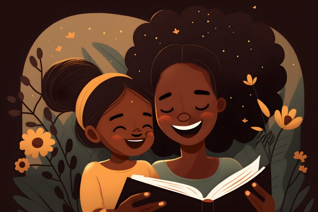 Quality Time Love Language 2 parent reading to child