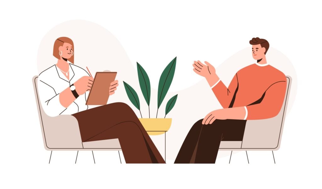 What Is Transference In Psychology? 1 Psychologist listening to a client in therapy