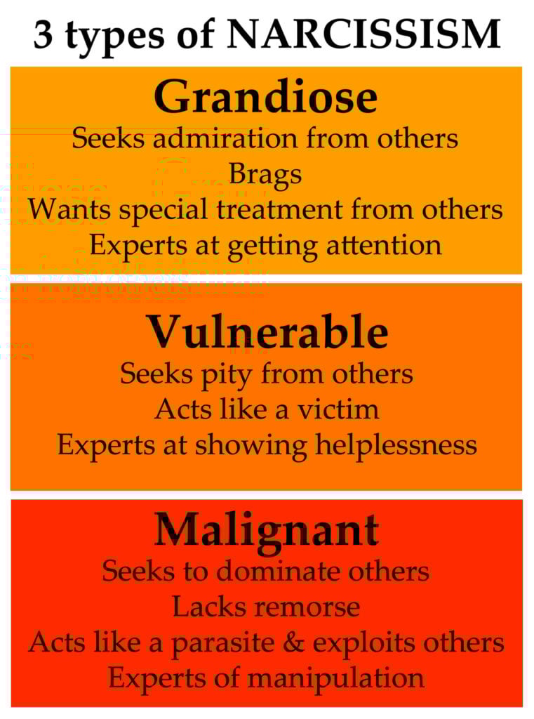 Narcissistic Personality Disorder (NPD) 2 types narcissism