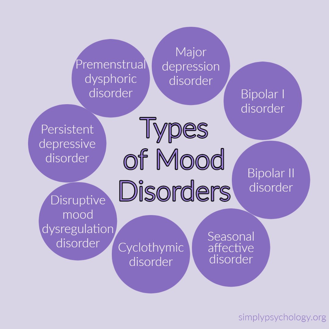 The Various Types of Mood Disorders 2 Types of mood disorders 1
