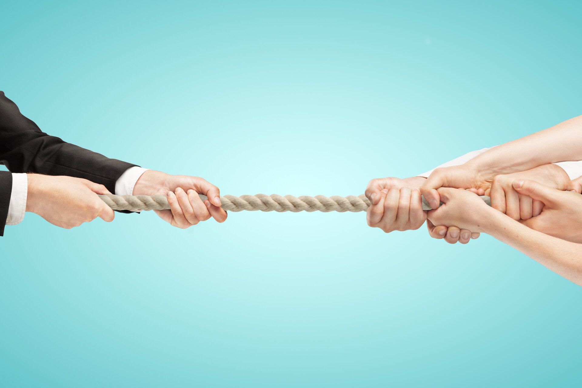 Conflict Theory According to Max Weber 1 A tug of war between a business man and a group of people